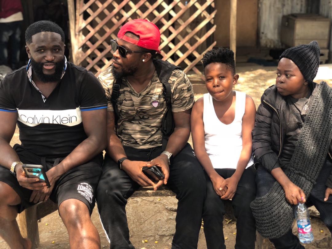 PHOTOS: John Dumelo, Adjetey Annang, Yaw Dabo, Nana Osei Barima spotted on set for upcoming film Ghetto Hero